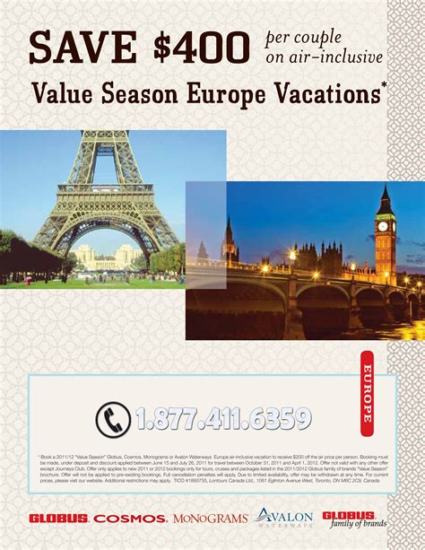 what are the discount on globus journeys club